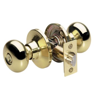 Jual Door Knob Masterlock BC0103KA4 Biscuit Style Polished Brass