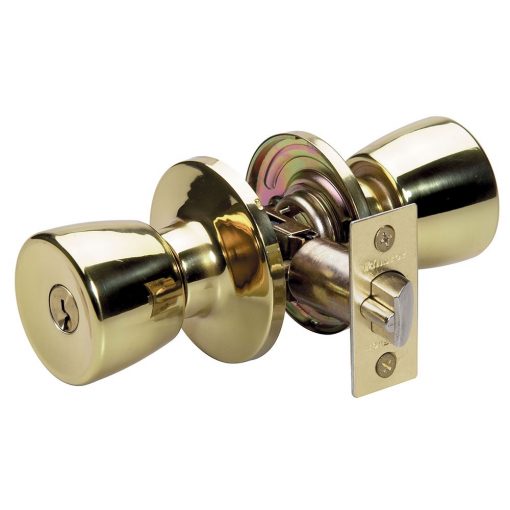 Jual Door Knob Masterlock Tulip Style Polished Brass TUO0103