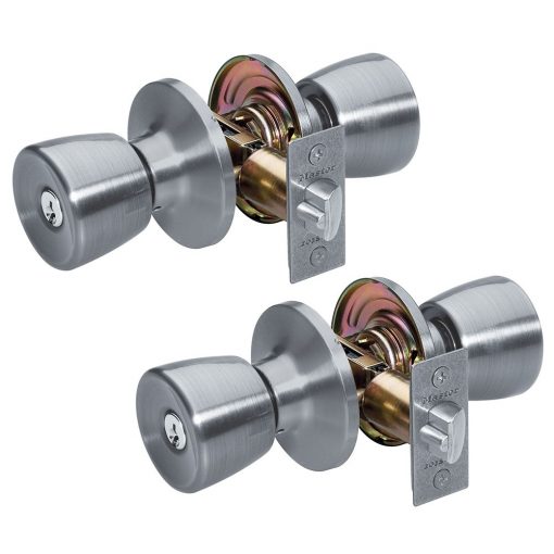 Jual Door Knob Masterlock Tulip Style Satin Nickel 2 Pack TUO0115T Jual Door Knob Masterlock Tulip Style Satin Nickel 2 Pack TUO0115T